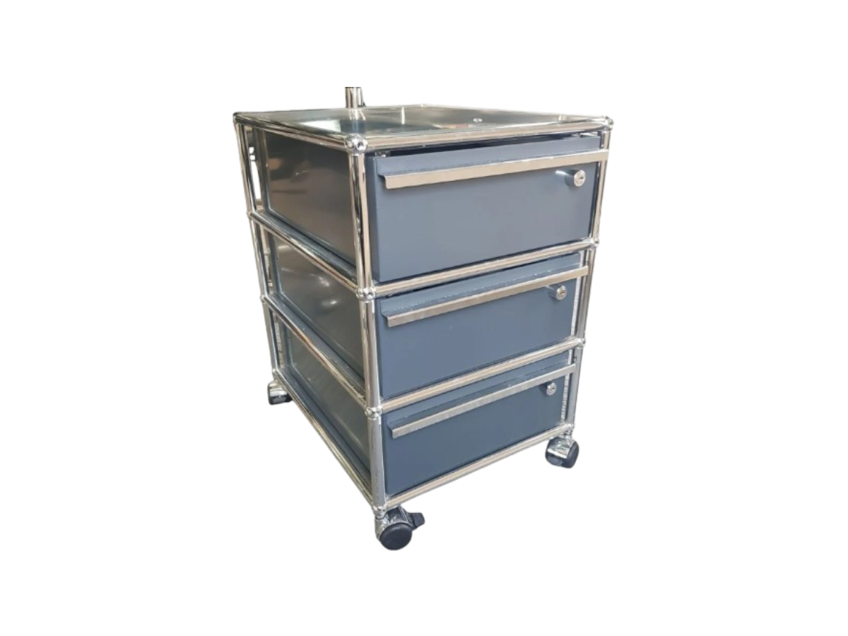 Caissons USM 3T gris argenté