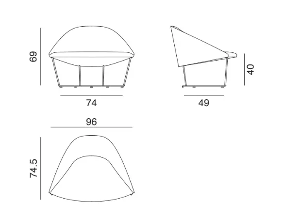 Chauffeuse Arper Colina M verte BEN - OCCASION – Image 2