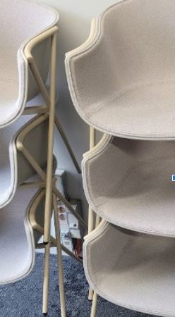Chaise de réunion BAI Ondaretta beige - OCCASION – Image 2
