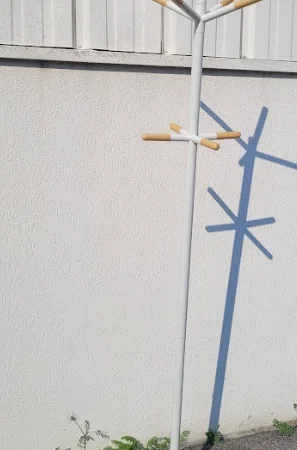 Portemanteau blanc et bois DESIR - OCCASION – Image 2