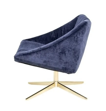 Chauffeuse bleu foncé en velours DESIR - OCCASION – Image 2