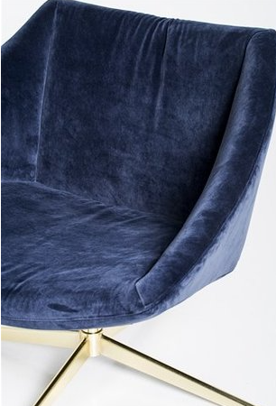 Chauffeuse bleu foncé en velours DESIR - OCCASION – Image 3