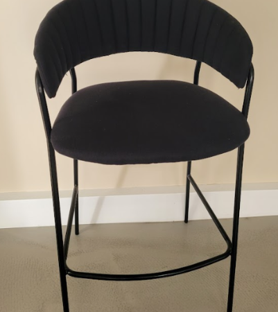 Lot de 4 chaises hautes noir H74cm DESIR - OCCASION – Image 2