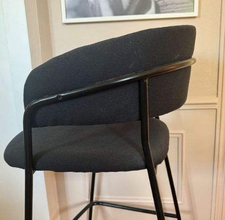 Lot de 4 chaises hautes noir H74cm DESIR - OCCASION – Image 3