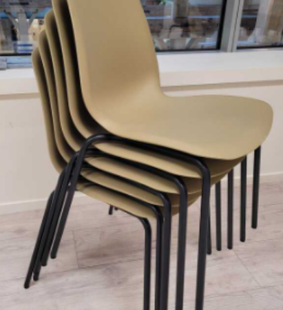 Chaise empilable kaki DONA - OCCASION – Image 2