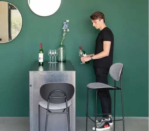 Chaise mi-haute DONNY gris - OCCASION – Image 5