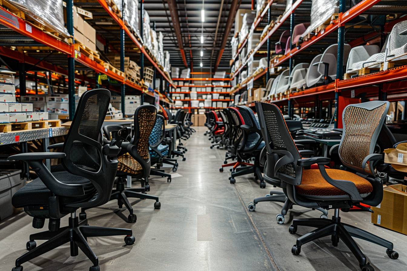 Quels types de fauteuils de bureau d'occasion sont fréquemment disponibles aux enchères ?






