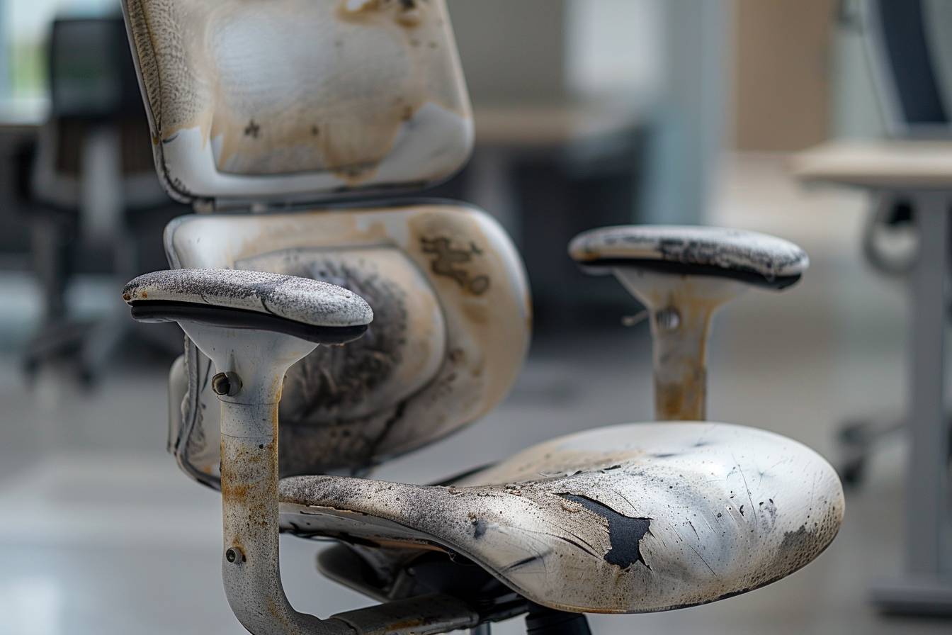 Comment traiter les tâches sur le revêtement d’un fauteuil ergonomique d'occasion sans l’endommager ?