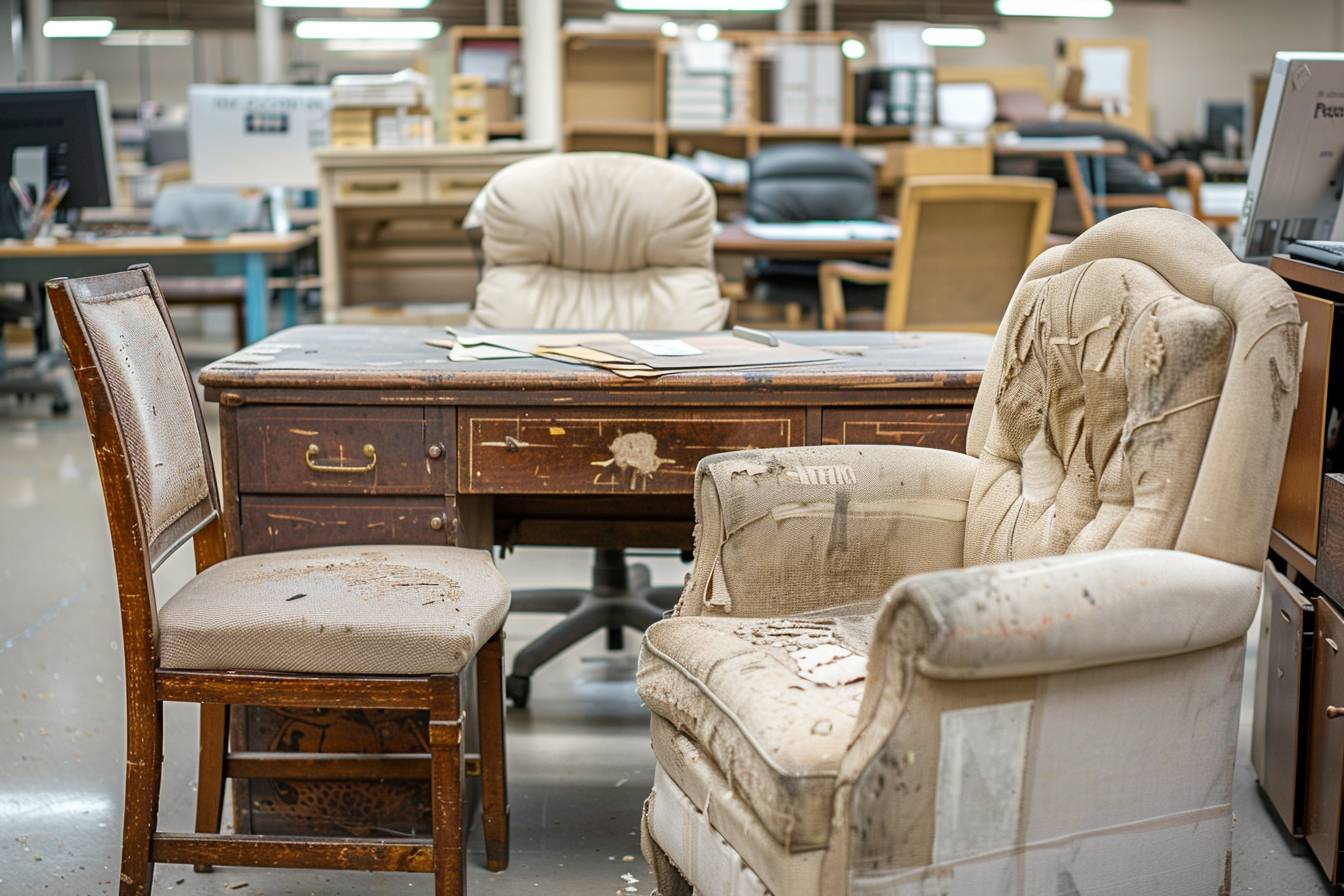 État général du mobilier de bureau d'occasion professionnel : comment détecter les signes d’usure ?