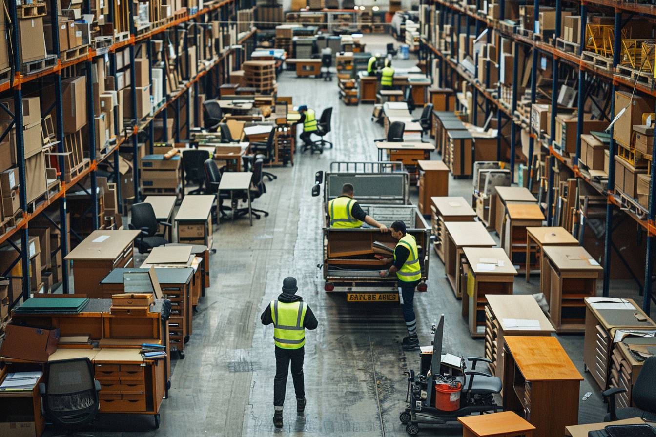 Comment les entreprises gèrent-elles la logistique de récupération du mobilier de bureau d'occasion professionnel ?