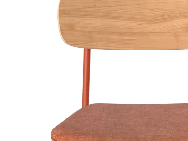 Chaise empilable bois et orange SHIRLEY - OCCASION – Image 5