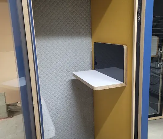 Cabine acoustique SBS Stand-up Procyon Bleue - OCCASION – Image 4