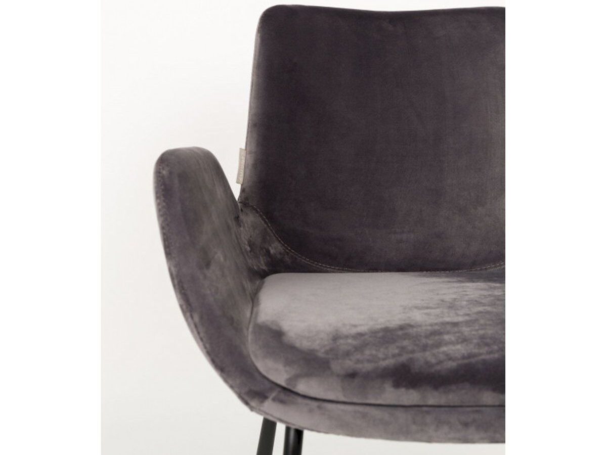 Chaise de réunion Zuiver Brit velours gris  DESIR 5 - OCCASION – Image 6
