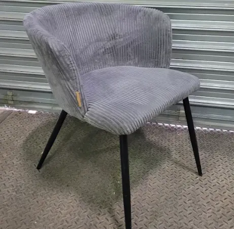 Chauffeuse Bloomingville velours côtelé gris DESIR 5 - OCCASION – Image 2