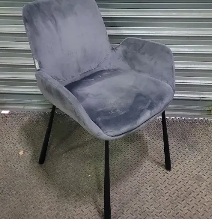 Chaise de réunion Zuiver Brit velours gris  DESIR 5 - OCCASION – Image 3