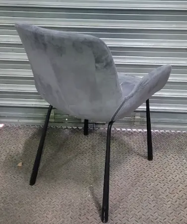 Chaise de réunion Zuiver Brit velours gris  DESIR 5 - OCCASION – Image 4