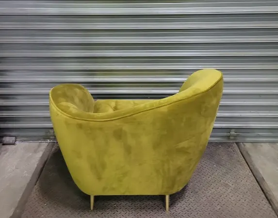 Chauffeuse velours jaune/vert DESIR 5 - OCCASION – Image 5