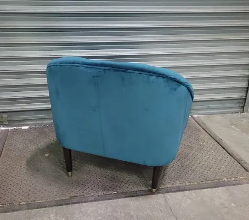 Chauffeuse basse velours bleu DESIR 5 - OCCASION – Image 4