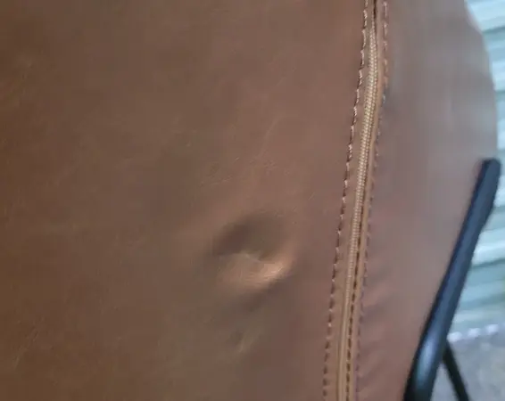 Chauffeuse Zuiver en cuir marron DESIR 5 - OCCASION – Image 3