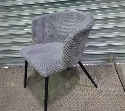 Chauffeuse Bloomingville velours côtelé gris DESIR 5 - OCCASION – Image 3