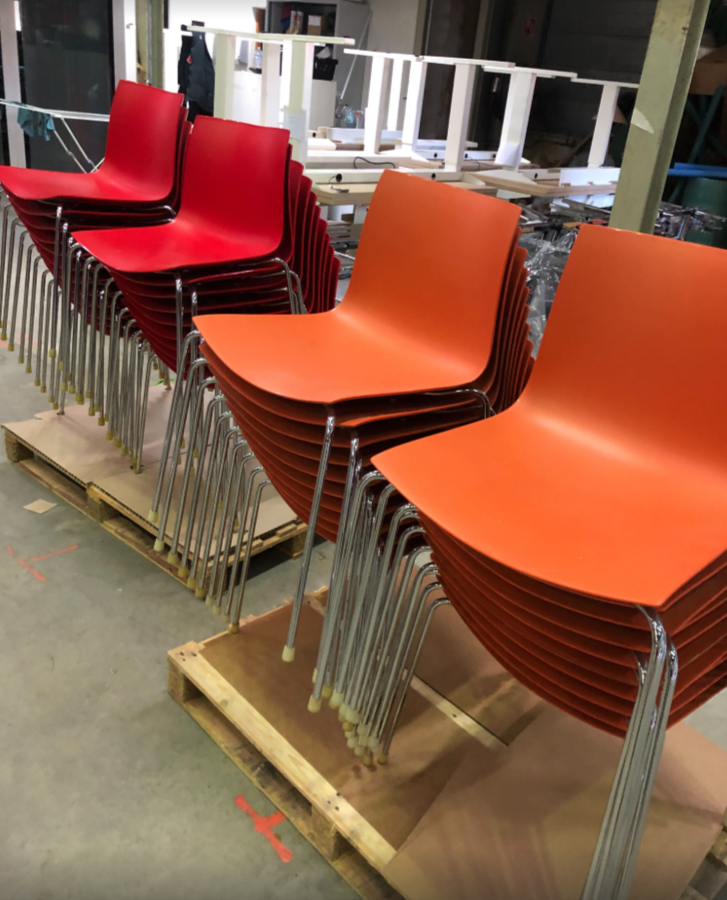 Chaise de réunion Catifa by ARPER orange RELAX _ OCCASION – Image 4