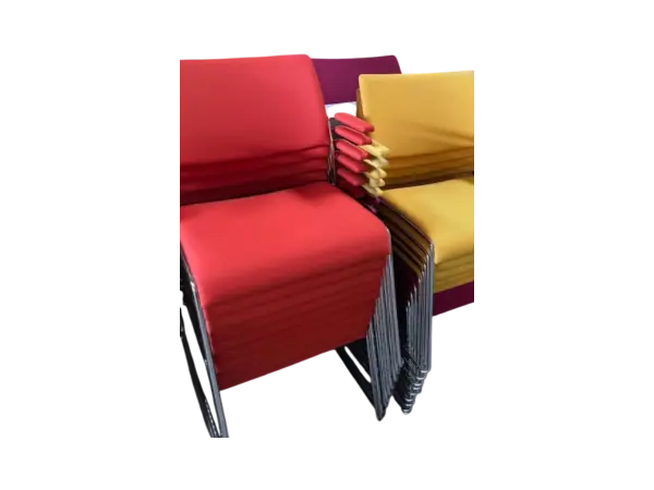 Chaise-de-r-union-Linos-corail-avec-accoudoirs-tissu-corail-RECEP-OCCASION