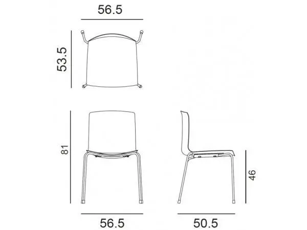 Chaise de réunion Catifa by ARPER rouge RELAX - OCCASION – Image 2