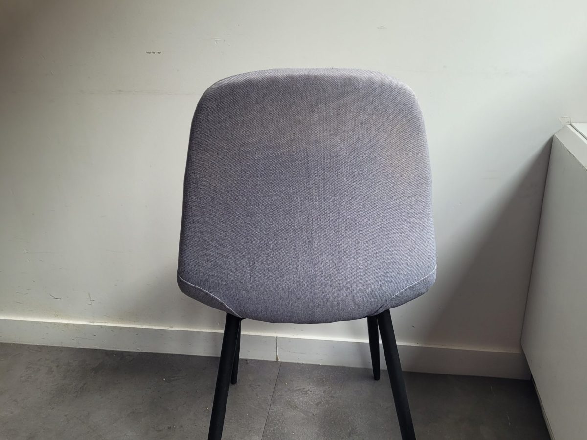 Chaise de réunion tissus gris MAKI - OCCASION – Image 3