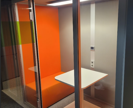 Cabine acoustique 2 places König+Neurath BASILIC orange - OCCASION – Image 3