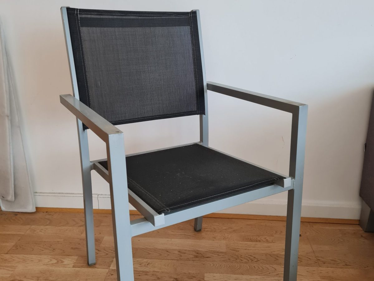 Chaise d'extérieur noire AFIDA - OCCASION – Image 4