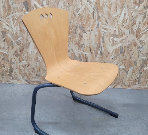 Chaise de cantine en bois PARIS - OCCASION – Image 2