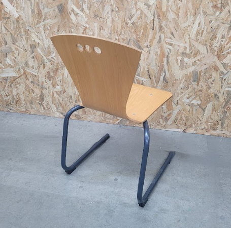Chaise de cantine en bois PARIS - OCCASION – Image 3