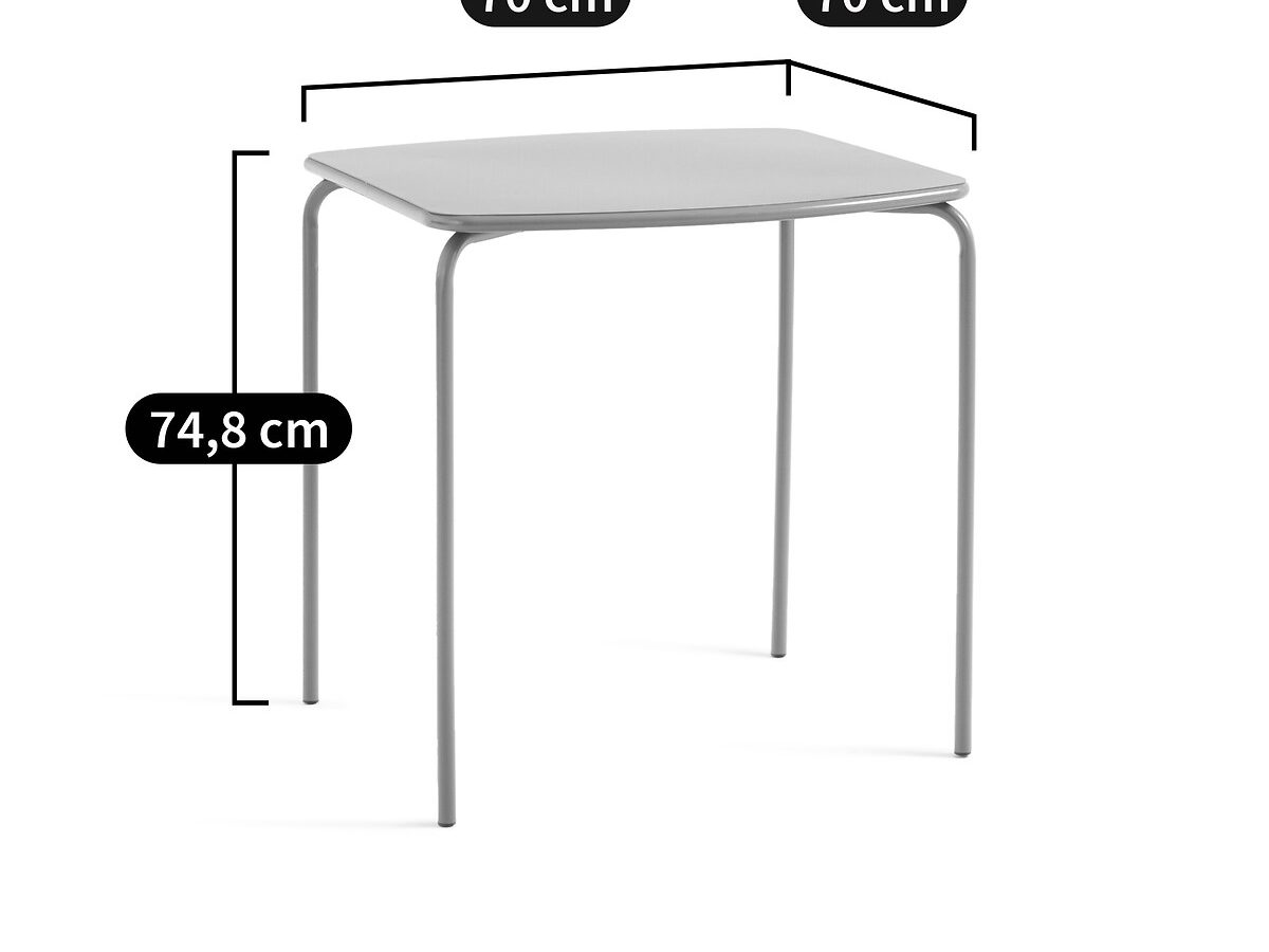 Table de jardin carrée terracotta SMALA 3 - OCCASION – Image 5