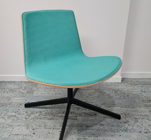 Fauteuil design Enea Lottus Lounge bleu SENSE - OCCASION – Image 3