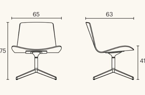 Fauteuil design Enea Lottus Lounge bleu SENSE - OCCASION – Image 7