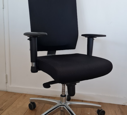 Fauteuil en tissu noir VIRTUOSE - OCCASION – Image 2