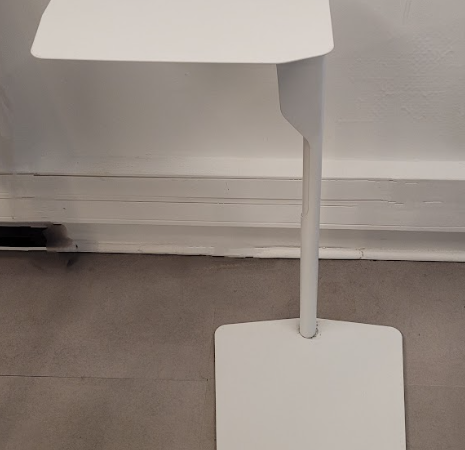 Table d'appoint pivotante blanche DESIR 6 - OCCASION – Image 2