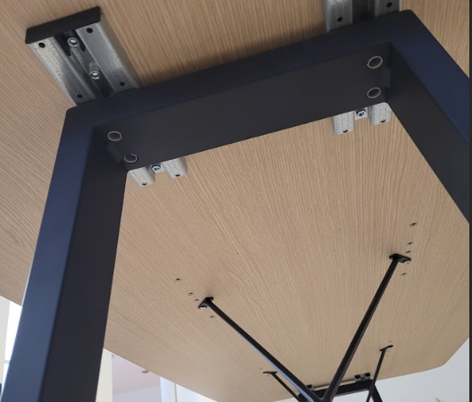 Table haute bois pieds noirs 210x90x106 DESIR 6 - OCCASION – Image 5