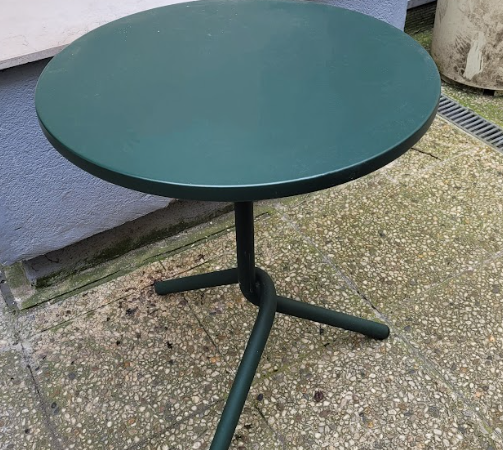 Table d'extérieur Colos 60cm, ronde verte rabattable DESIR 6 - OCCASION – Image 2