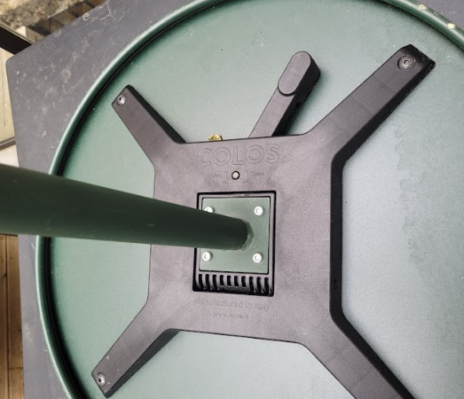 Table d'extérieur Colos 60cm, ronde verte rabattable DESIR 6 - OCCASION – Image 4