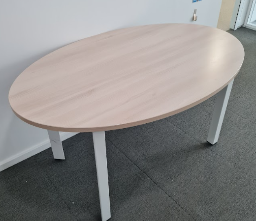 Table ovale Steelcase bois 140x90x72 KINA - OCCASION – Image 4