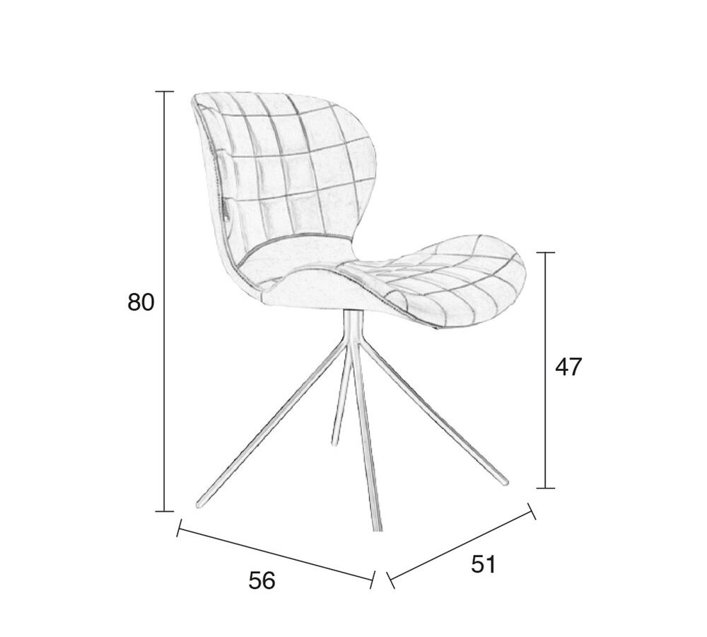 Chaise Zuiver OMG gris clair - OCCASION – Image 4