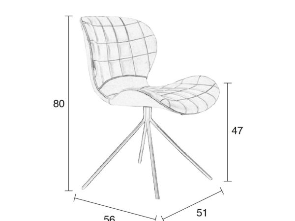 Chaise Zuiver OMG gris clair - OCCASION – Image 4