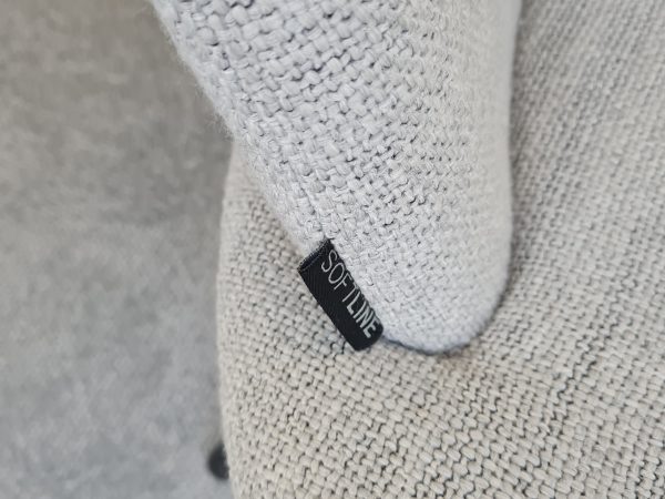 Chauffeuse Softline en tissu gris avec pieds noirs JOBI - OCCASION – Image 5