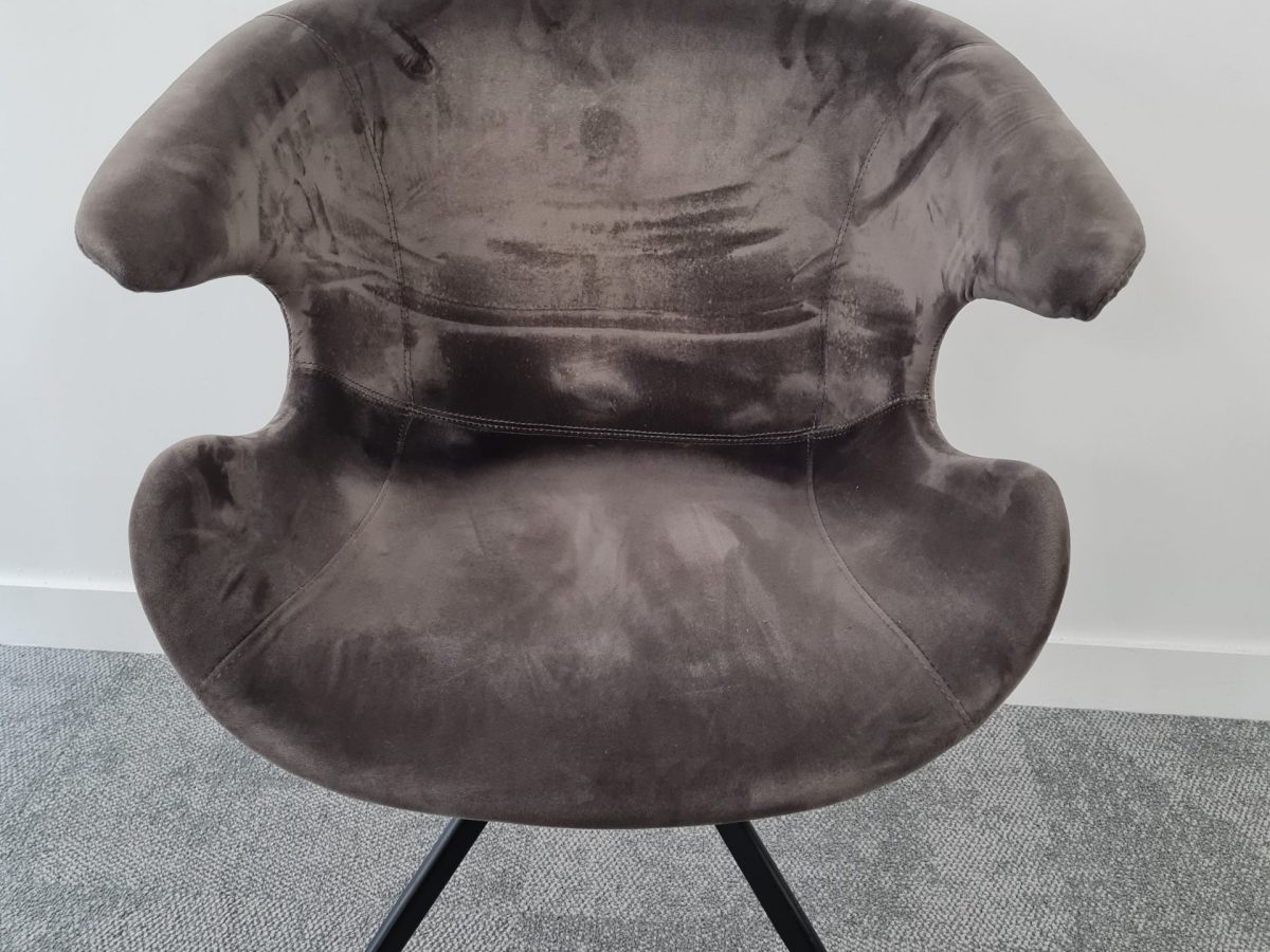 Chauffeuse Zuiver velours gris metal noir JOBI - OCCASION – Image 2