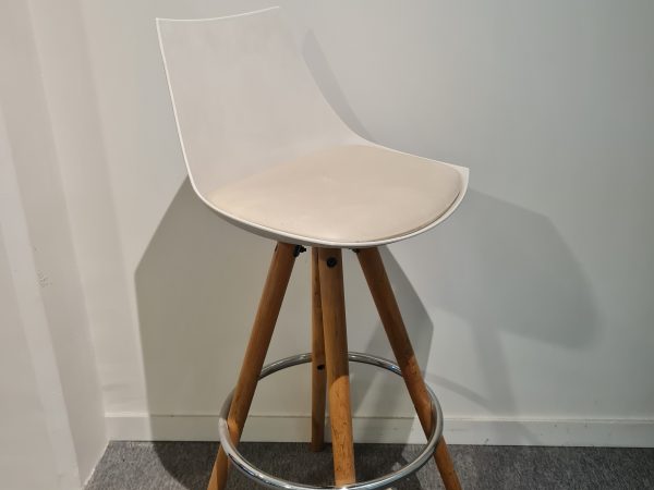 Chaise haute blanche pied bois SIDOE - OCCASION – Image 3