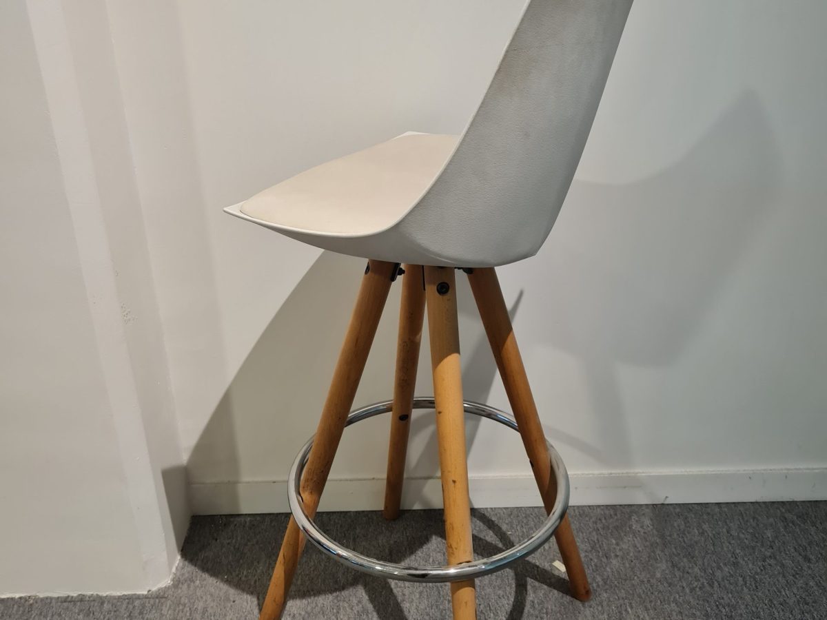 Chaise haute blanche pied bois SIDOE - OCCASION – Image 4
