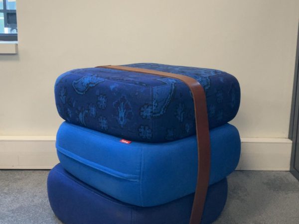 Pouf Fatboy en tissu bleu JOBI - OCCASION – Image 2