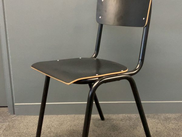 Chaise en bois et métal noir JOBI - OCCASION – Image 3