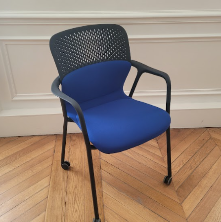 Chaise de réunion Hermann Miller PREMIERE bleue - OCCASION – Image 2